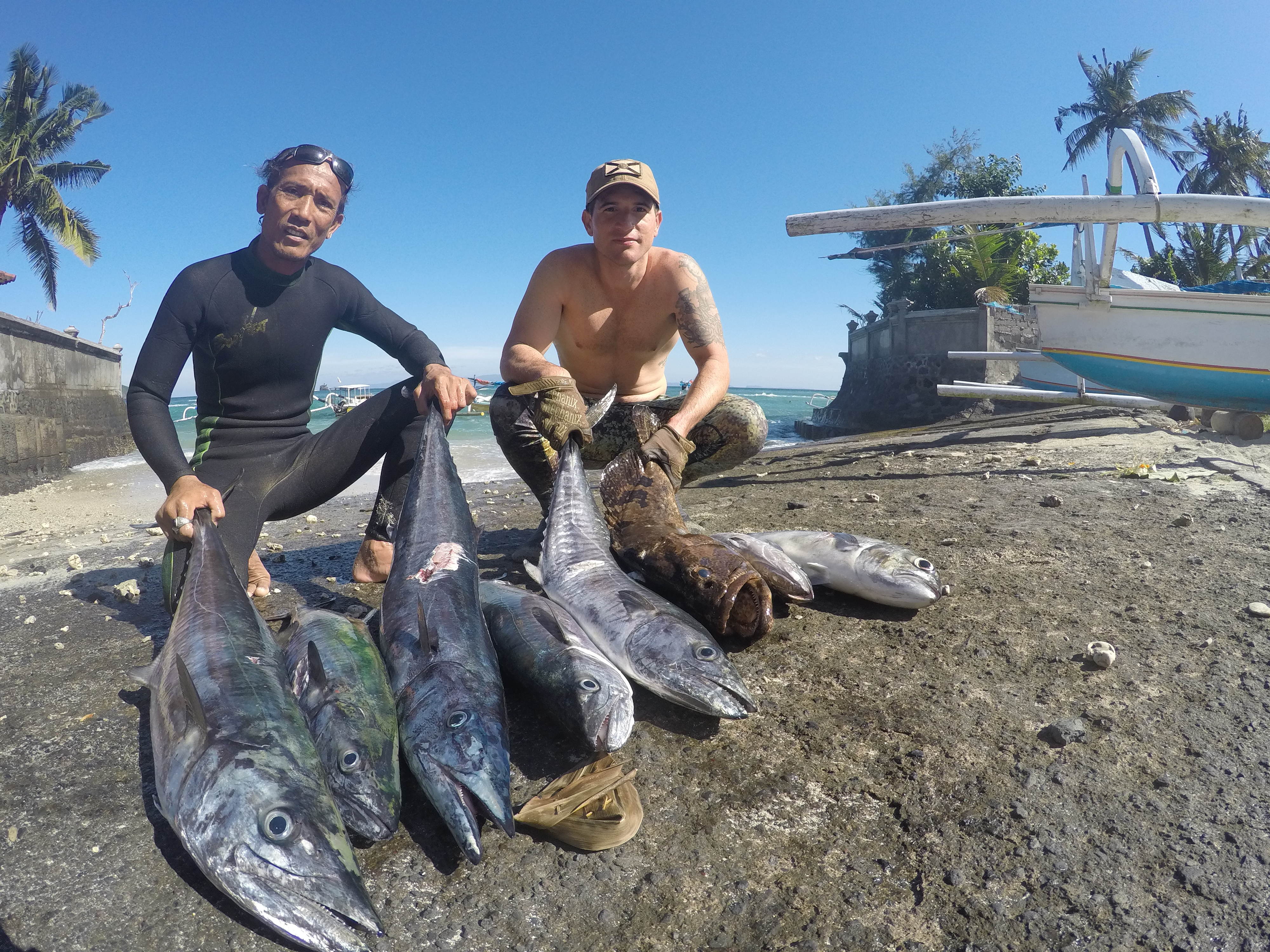 Bali Spearfishing wahoo and spanish Mackerel
