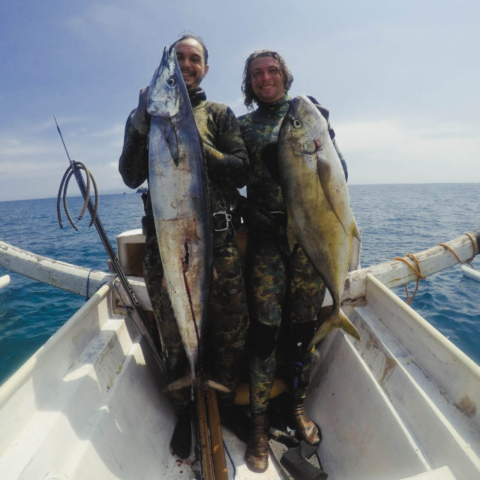 Bali Spearfishing wahoo and Golden Trevally